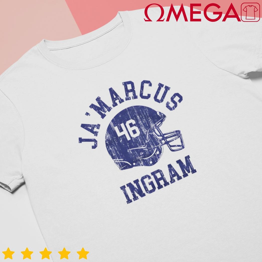 Ja'Marcus Ingram 46 Buffalo Helmet Font shirt