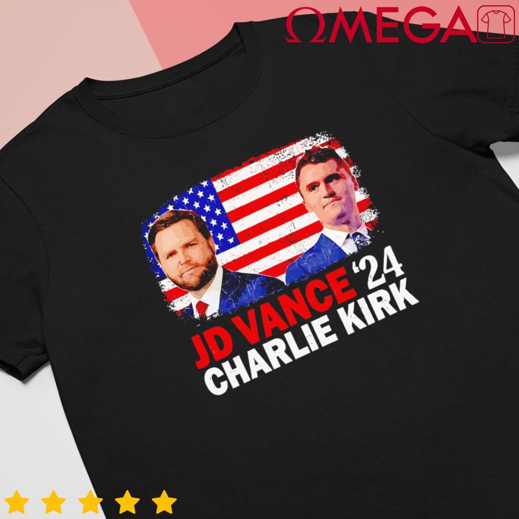 Jd Vance and Charlie Kirk US Flag shirt