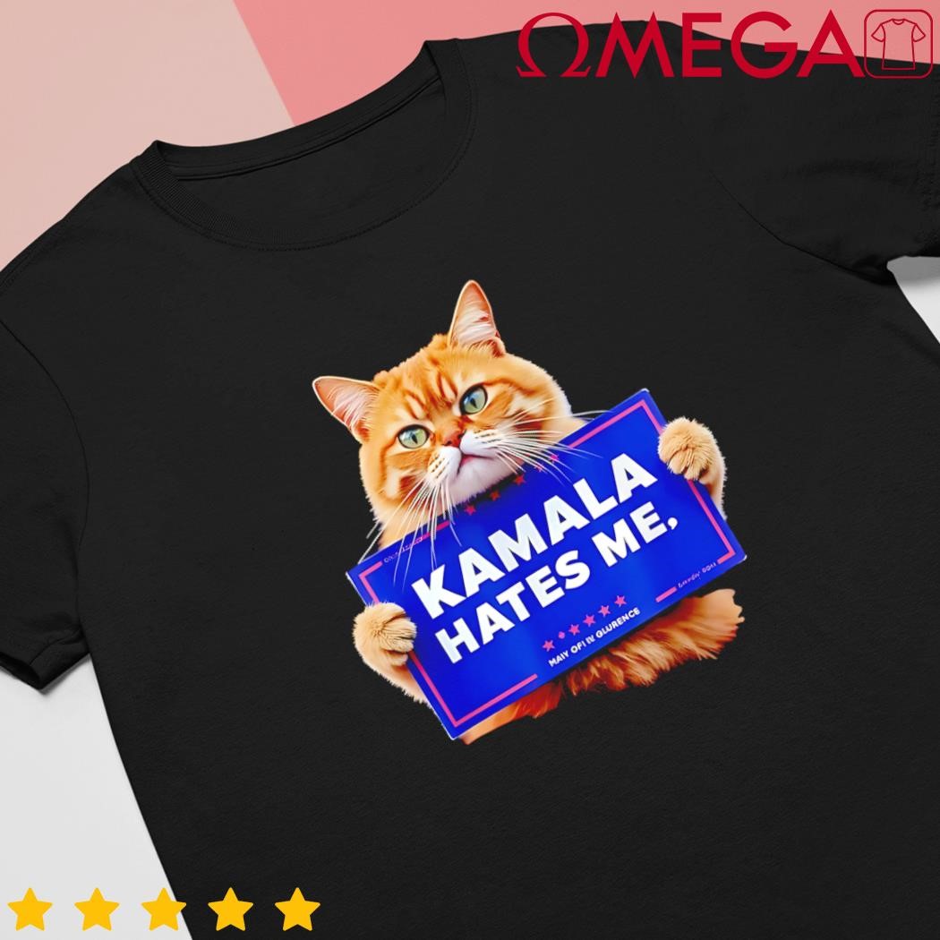 Kamala hates me Trump republican funny cat design shirt