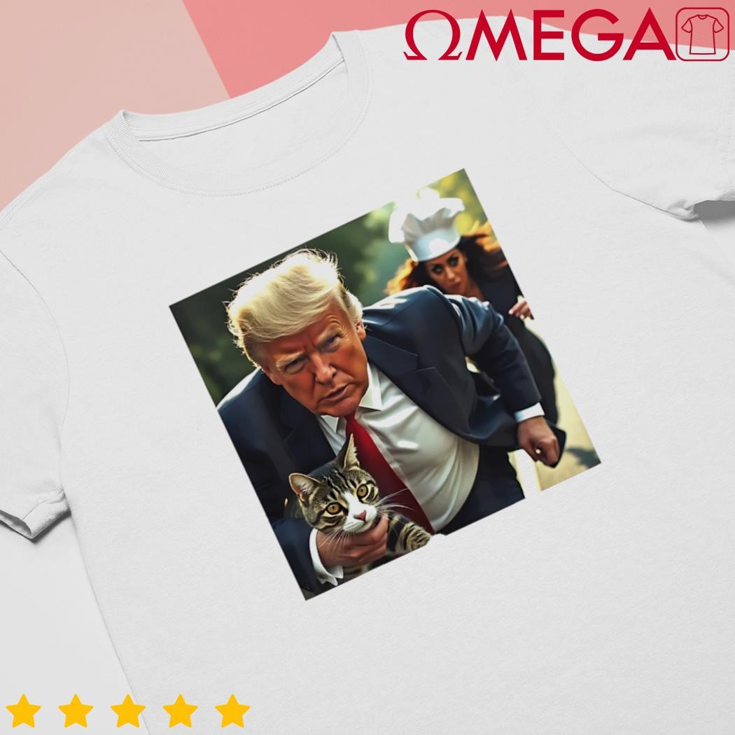 Kamalas Kitchen Donald Trump and Cat shirt