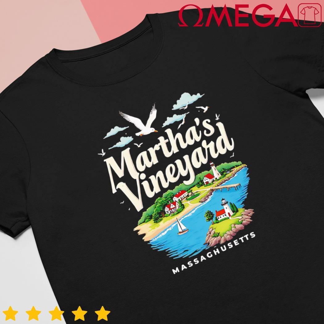 Marthas Vineyard Massachusetts Scenic Island Illustration shirt