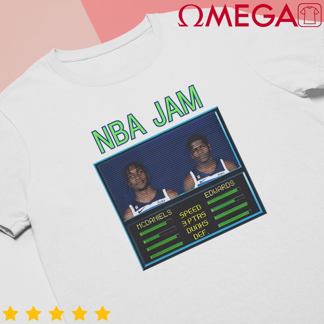 Minnesota Timberwolves Anthony Edwards Jaden McDaniels NBA Jam shirt