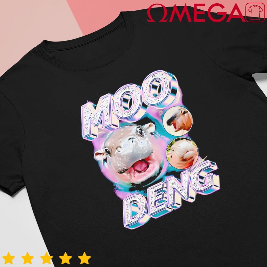 Moo Deng Hippo Retro shirt