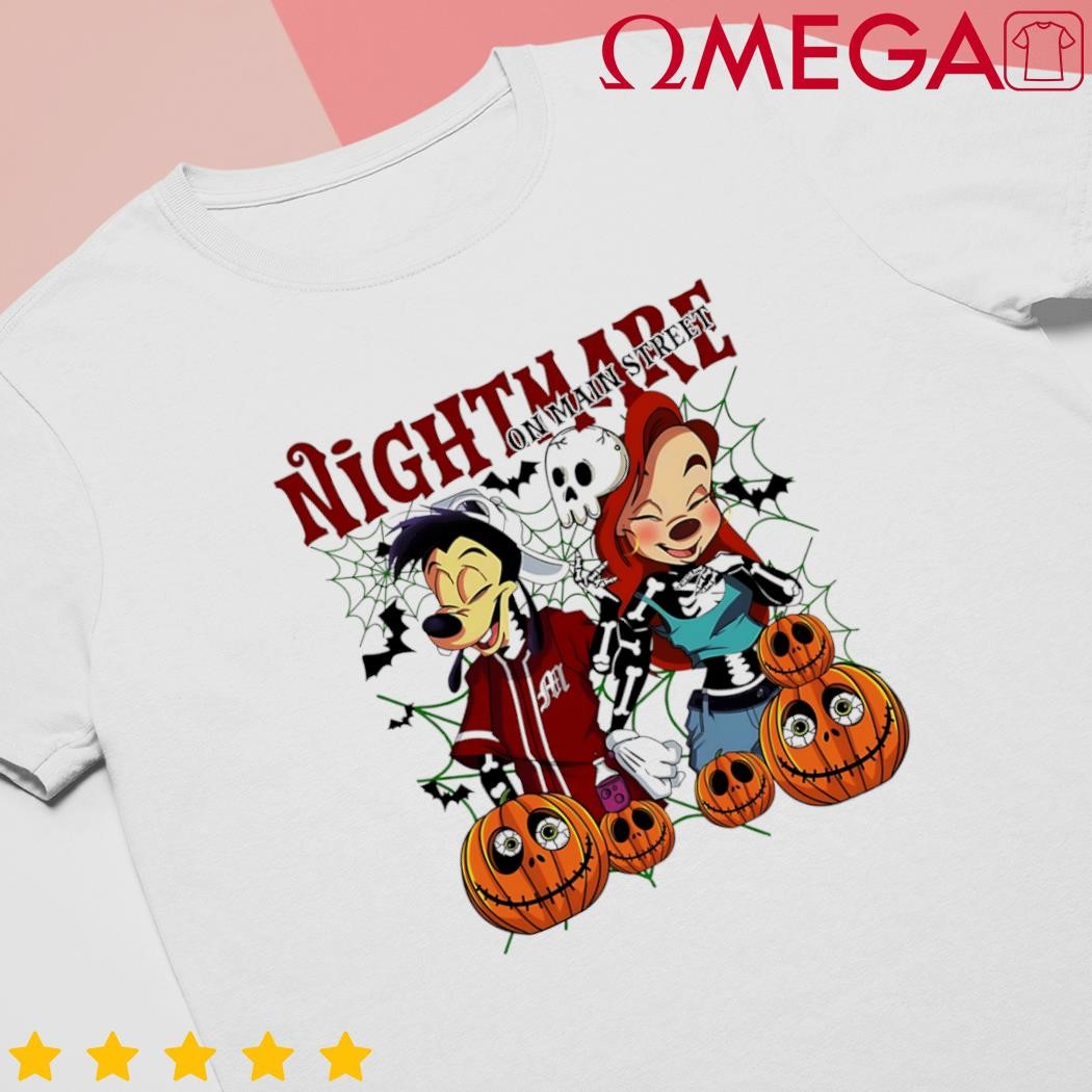 Skeleton Nightmare on main street Tmax and Roxanne Halloween Cartoon shirt