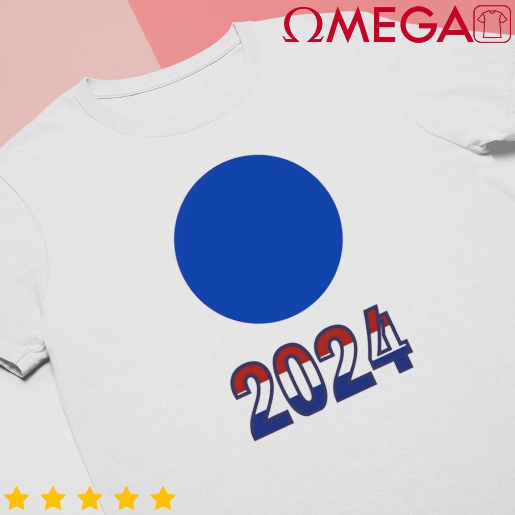 Support Kamala Harris 2024 election vote blue dot historic shirt