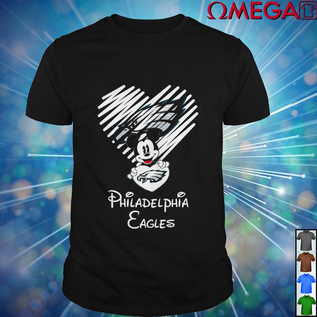 Disney Mickey Mouse love Philadelphia Eagles shirt