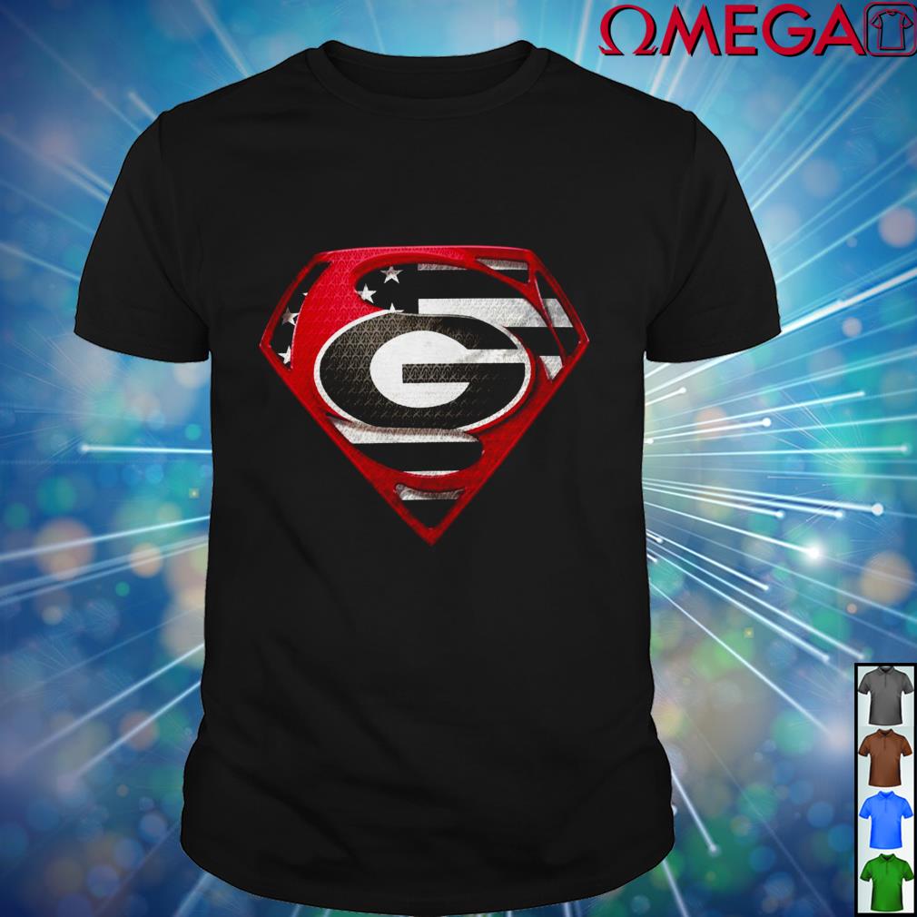 Atlanta Falcons And Georgia Bulldogs Superman T-Shirt - TeeNavi