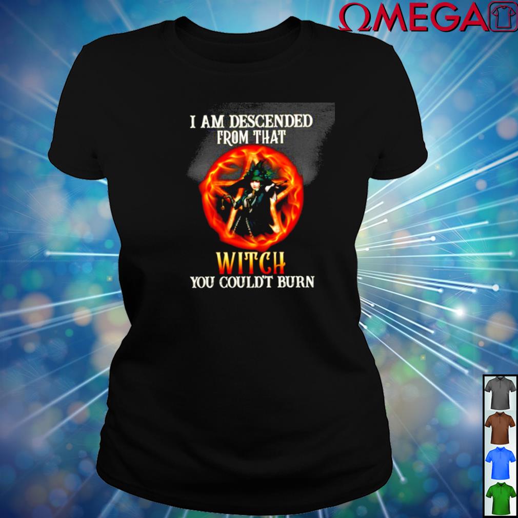 I am descended from that witch you could�t burn Halloween shirt, hoodie